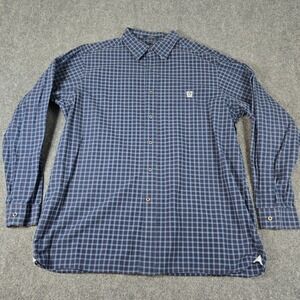 Daniel Cremieux Shirt Mens XL Blue Purple Plaid Long Sleeve Dress Shirt Classics